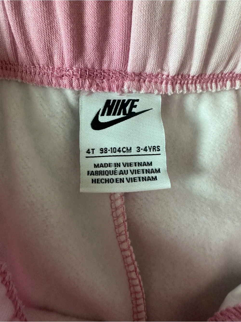 Nike Girls Size 4T Pink Tie-Dye Hooded Sweatshirt & Jogger Pants 2 Piece Set NWT